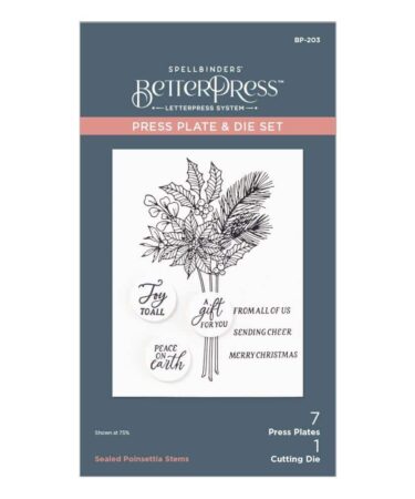 SPELLBINDERS - Sealed Poinsettia Stems Press Plate & Die Set
