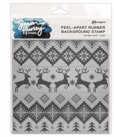 SPELLBINDERS - Ranger - Simon Hurley create. Nordic Knit Peel-Apart Rubber Background Stamp