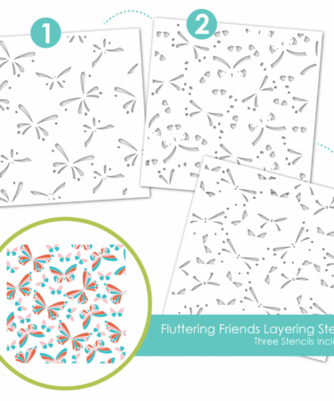 TAYLORED EXPRESSIONS - Fluttering Friends Layering Stencil
