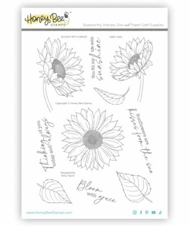 HONEY BEE - Bloom With Grace - 6x8 Stamp Set