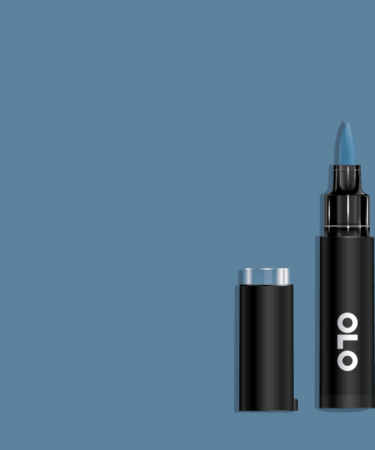 OLO - Pennarello  ad  alcol- punta pennello - Vintage Blue