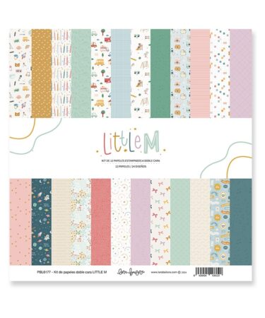 LORA BAILORA -  Kit de 12 papeles estampados a doble cara
30,5x30,5 cm LITTLE M