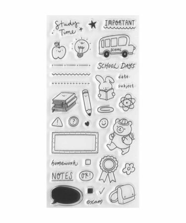 LORA BAILORA - COLLEZIONE LITTLE M- timbro in silicone  11x21,5  School days