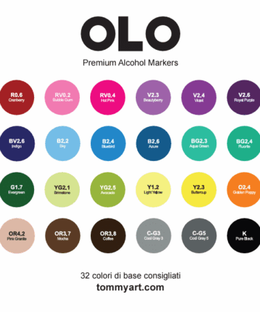 CARTELLA DI COLORE - OLO 32 colori di base