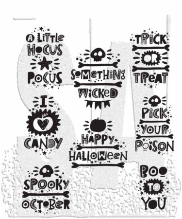 Tim Holtz Cling Stamps 7"X8.5" - Halloween Whatnots