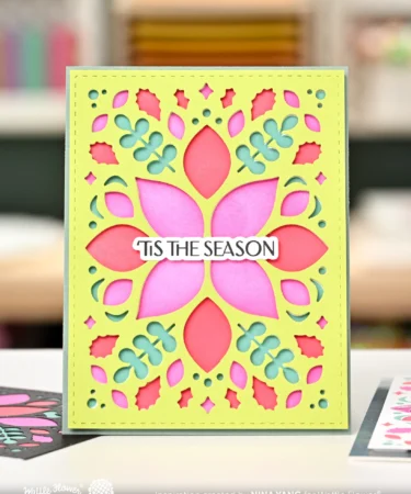 Alternative view of WAFFLE FLOWER – Winter Floral Panel Die