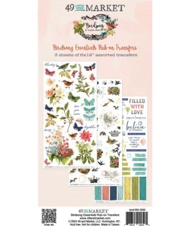49 And Market - Collezione Birdsong  -  Rub-On Transfer Set - Essentials