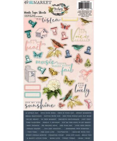 49 And Market - Collezione Birdsong  -  Washi Tape Sheets