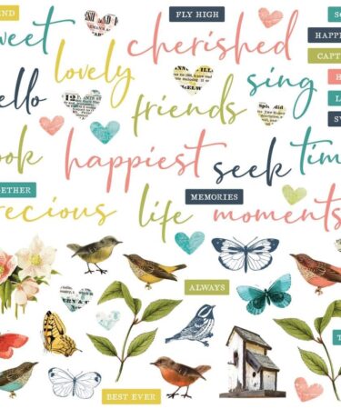 Alternative view of 49 And Market - Collezione Birdsong  -  Chipboard Mixed Set