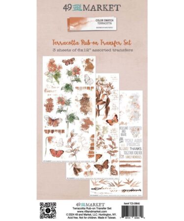 49 And Market - Color Swatch -  Collezione Terracotta - Rub-On Transfer Set