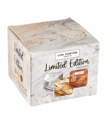 Lisa Horton Crafts - Set di 3 Metallic Ink Pads - Silver, Gold and Copper