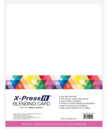 X-Press Blending Card 8.5"X11" - per colorazione ad alcohol o_foglio singolo