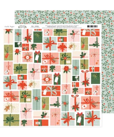 Crate Paper - Collezione Holly Jolly -  Double-Sided Cardstock 12"X12"- #3