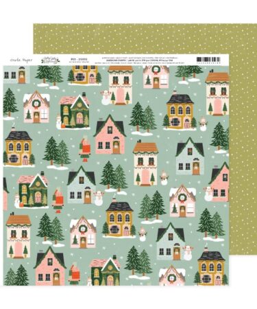Crate Paper - Collezione Holly Jolly -  Double-Sided Cardstock 12"X12"- #9