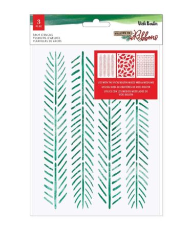 Vicki Boutin -  Collezione Wrapped In Ribbons - Stencil Set (3 pezzi)