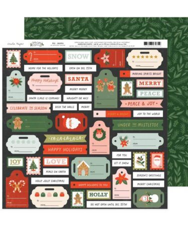 Crate Paper - Collezione Holly Jolly -  Double-Sided Cardstock 12"X12"- #12