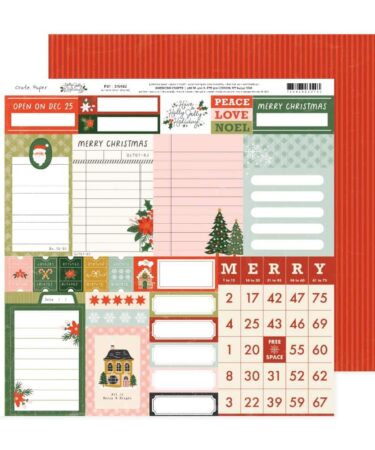 Crate Paper - Collezione Holly Jolly -  Double-Sided Cardstock 12"X12"- #1