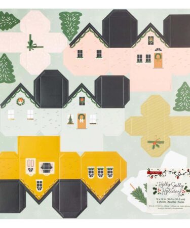 Crate Paper - Collezione Holly Jolly - Specialty Paper 12"X12" die cut christmas village