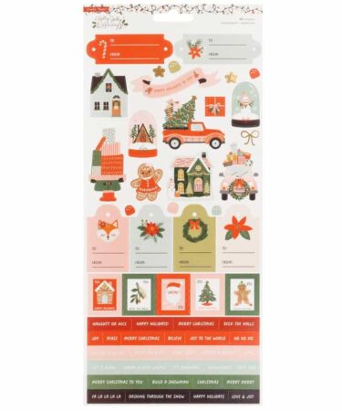 Crate Paper - Collezione Holly Jolly -  Stickers - 6"X12"