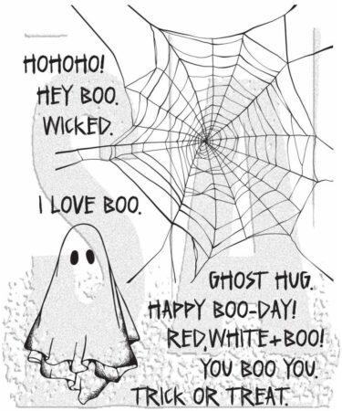 Tim Holtz Cling Stamps 7"X8.5" - Boo Crazy