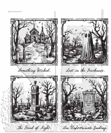 Tim Holtz Cling Stamps 7"X8.5" - Framed Frights