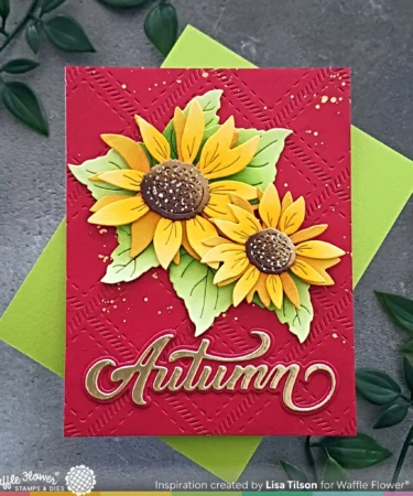 Alternative view of Waffle Flower  - Autumn Word Die