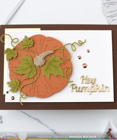 Alternative view of Waffle Flower  - Pumpkin with Stem Die