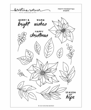 Concord & 9th - Pretty Poinsettias Stamp Set (6 x 8)