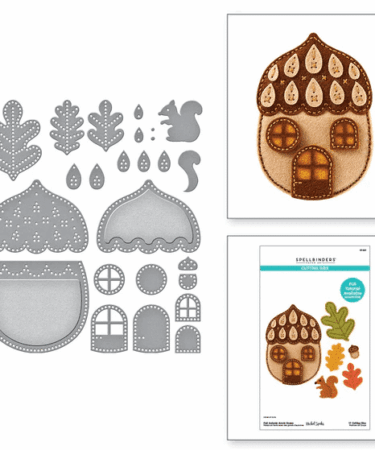 Spellbinders - Felt Autumn Acorn House Etched Dies