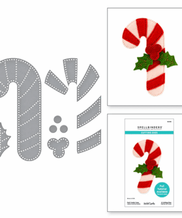 Spellbinders - Felt Candy Cane Etched Dies