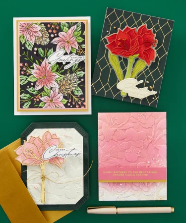 Alternative view of Spellbinders - Festive Poinsettias BetterPress and Stencil Bundle