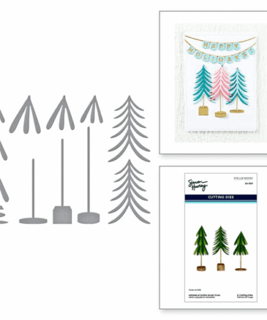 Spellbinders - Whimsical Bottle Brush Trees Etched Dies