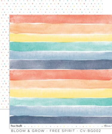 COCOA VANILLA - COLLEZIONE BLOOM & GROW - Carta singola -  FREE SPIRIT PAPER