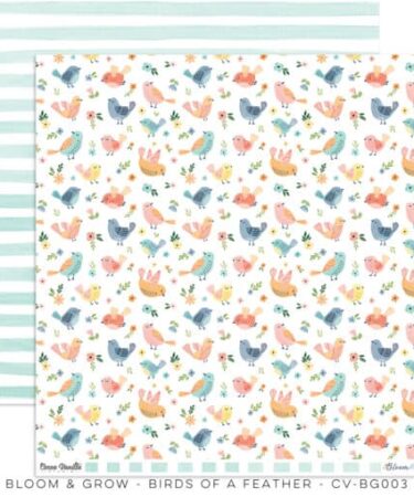 COCOA VANILLA - COLLEZIONE BLOOM & GROW - Carta singola - BIRDS OF A FEATHER