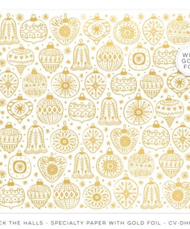 COCOA VANILLA – COLLEZIONE DECK THE HALLS –SPECIALTY PAPER WITH GOLD FOIL