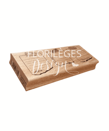Florileges Design -  Collezione CARNET NATURE -Timbro in legno TROIS FEUILLETS