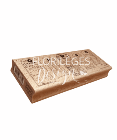 Florileges Design -  Collezione CARNET NATURE -Timbro in legno ÉTIQUETTES À ŒILLETS