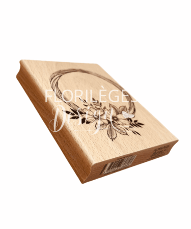 Florileges Design -  Collezione CARNET NATURE -Timbro in legno COURONNE EN ROTIN