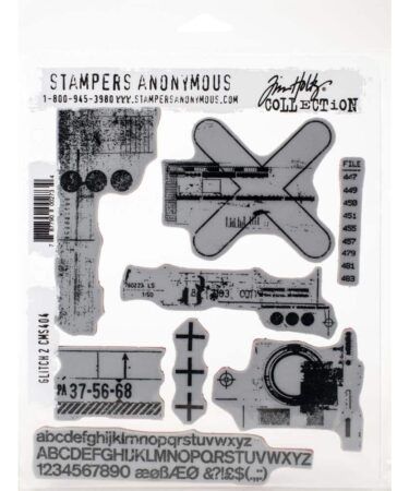 Tim Holtz Cling Stamps 7"X8.5" - Glitch 2