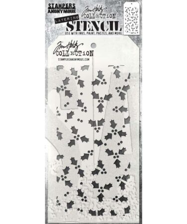 Tim Holtz Layered Stencil 4.125"X8.5" - Tiny Holly