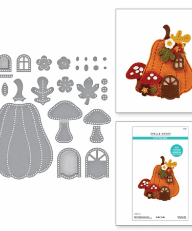 Spellbinders - Felt Pumpkin Lane House Etched Dies