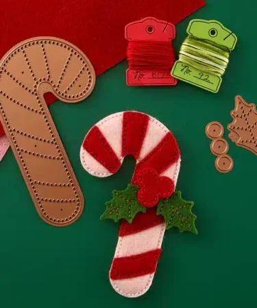 Alternative view of Spellbinders - Felt Candy Cane Etched Dies