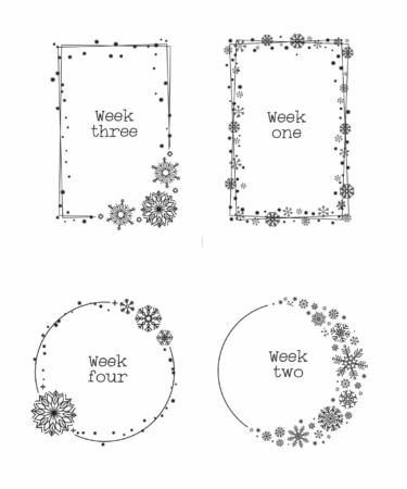 CALENDARIO DELL'AVVENTO 2024 - 4 DIVISORI IN ACETATO STAMPATI