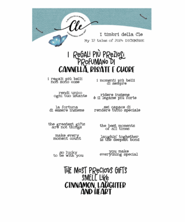 IL NEGOZIO DELLA MAMMA DI CLE - I TIMBRI DELLA CLE – MY 12 TALES OF 2024 - DICEMBRE- TIMBRO + FUSTELLA COORDINATA