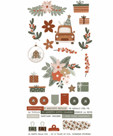 IL NEGOZIO DELLA MAMMA DI CLE - GLI ABBELLIMENTI DELLA CLE – MY 12 TALES OF 2024 - DICEMBRE-STICKERS 6X12