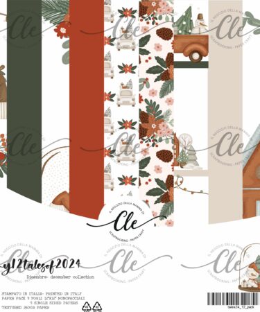 IL NEGOZIO DELLA MAMMA DI CLE - LE CARTE DELLA CLE - MY 12 TALES OF 2024 - DICEMBRE PAPER PACK