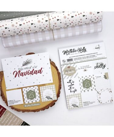 ALUA CID - Collezione Mistletoe &Holly  -Card and Solid paper pad 6x8"