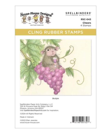 Spellbinders - Set di timbri in gomma - Cheers, Sweet Moments