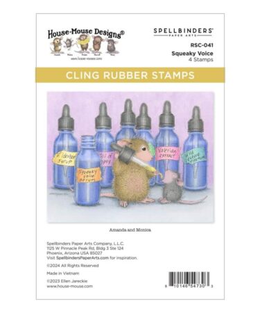 Spellbinders - Set di timbri in gomma - Squeaky Voice, Sweet Moments