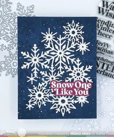 Alternative view of WAFFLE FLOWER - Snowflake Cluster Die